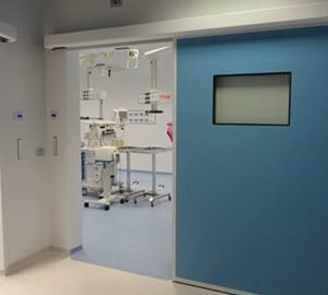 Automatic hermetic sliding door